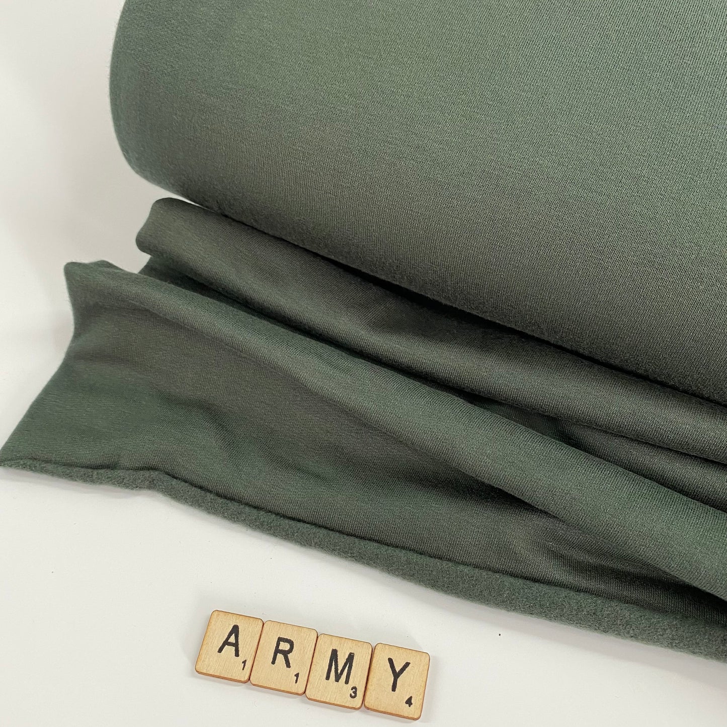 Viscose Melange French Terry Army