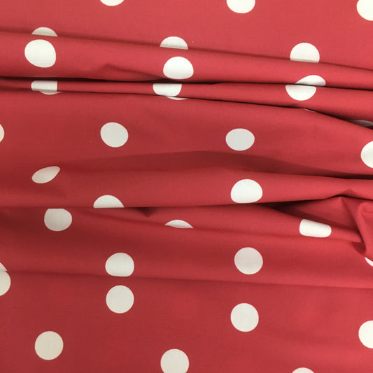 Red Spot Cotton Poplin Print