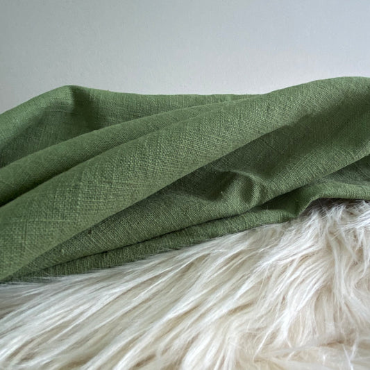 Rebekah Linen Dressmaking Fabric Avocado
