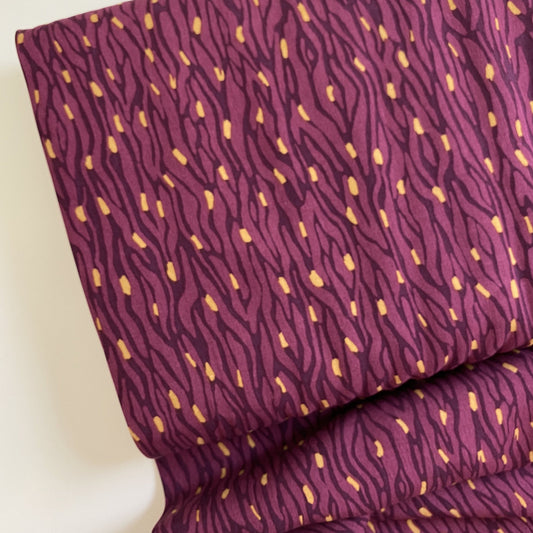 Magenta Babbling Brook Viscose Dress Fabric