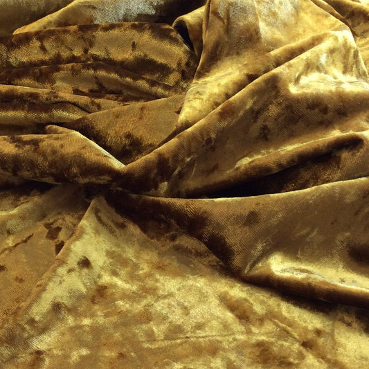 Stretch Crushed Velvet Gold