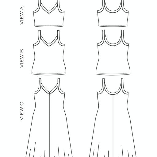 Joey Tank & Dress Pattern size 14-30 by True Bias